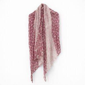 Furla Polka Dot Silk Scarf Flowy Animal Print Lace Designer Accessory